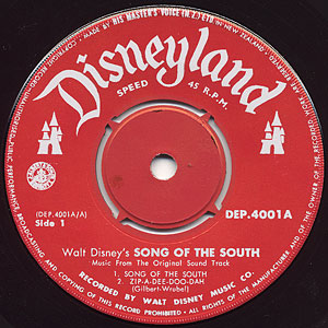 Disneyland Record Label DEP-4001A