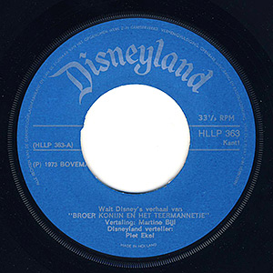 Disneyland Record Label HLLP 363