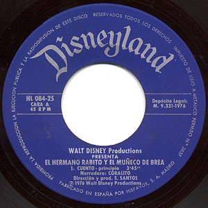 Disneyland Record Label HL084-25