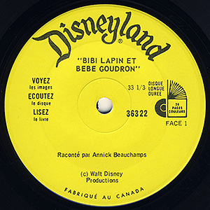 Disneyland Record Label 36322