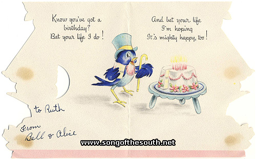 Mr. Bluebird Birthday Card #2
