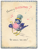 Mr. Bluebird Birthday Card #1
