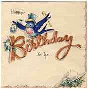 Mr. Bluebird Birthday Card #3