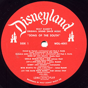 Disneyland Record Label WDL-4001