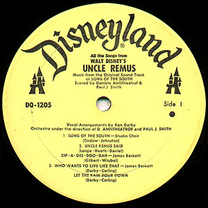 All the Songs from Walt Disney's Uncle Remus