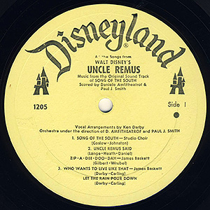 Disneyland Record Label 1205