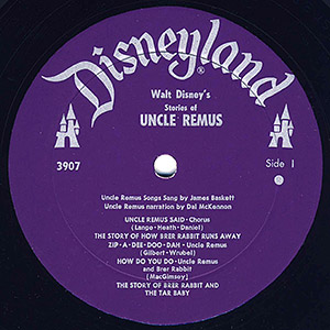 Disneyland Record Label 3907