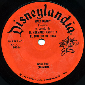 Disneyland Record Label 363M