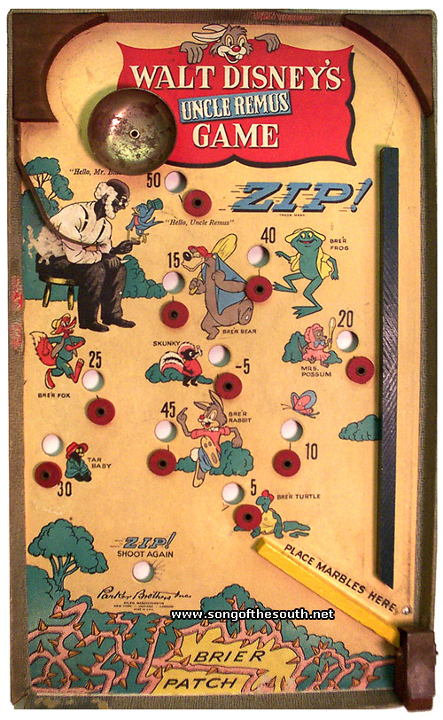 Uncle Remus ZIP! Bagatelle Marble Game