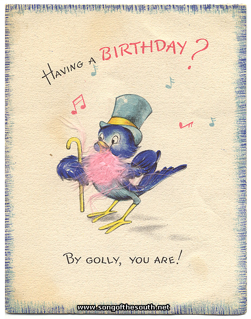 Mr. Bluebird Birthday Card #1