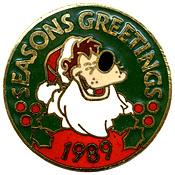 Brer Bear Seasons Greetings Pin